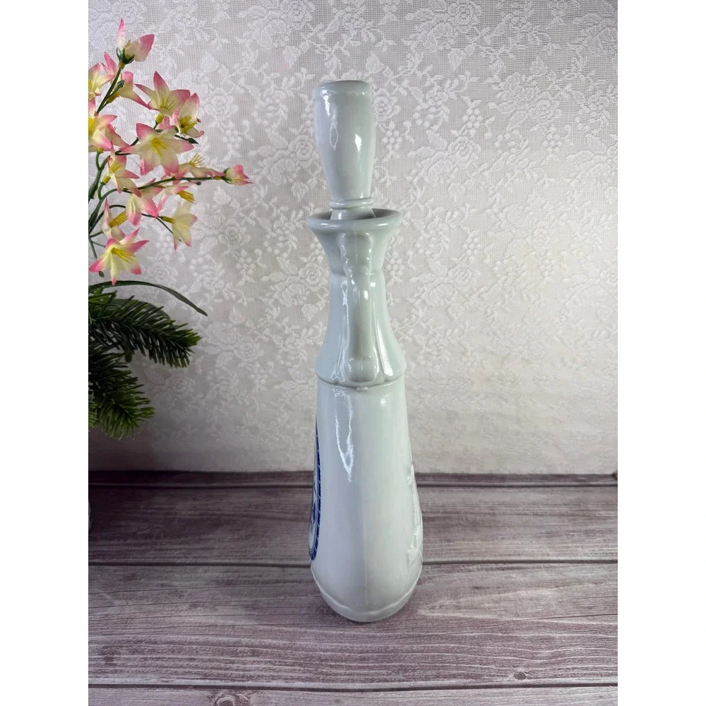 Vintage Jim Beam liquor Delft Nautical Decanter Sailing Ship Windmill 13.5 Inch